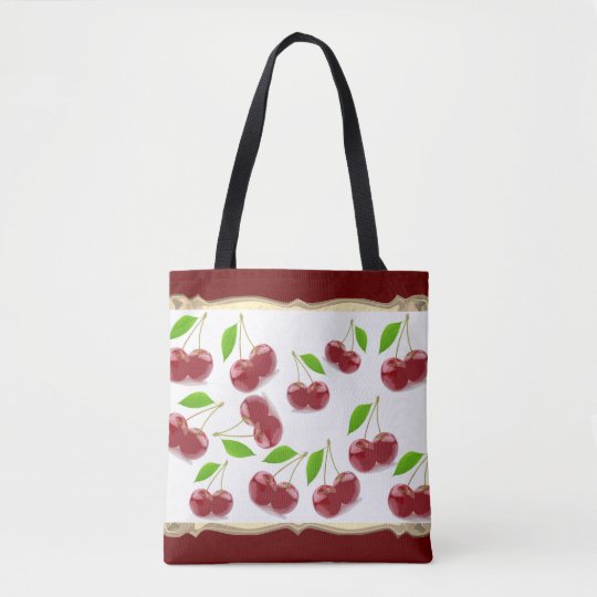 Red Cherries Pattern Tote Bag | Zazzle.com