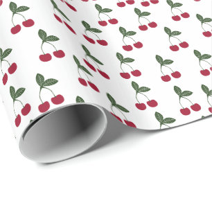 Red Cherries Pattern Wrapping Paper