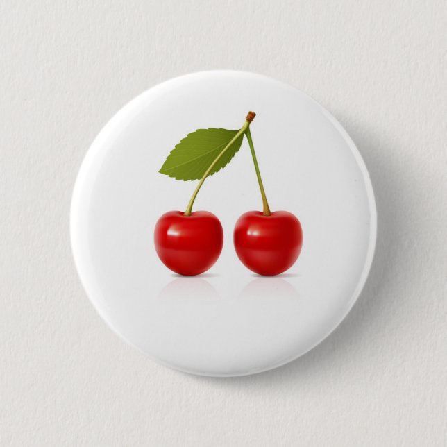 Red Cherries Pinback Button (Front)