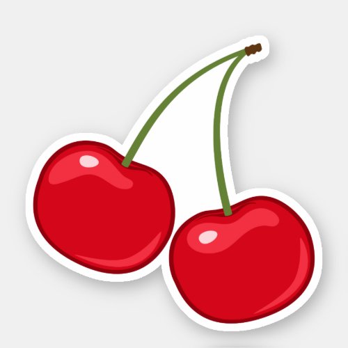 Red cherries sticker