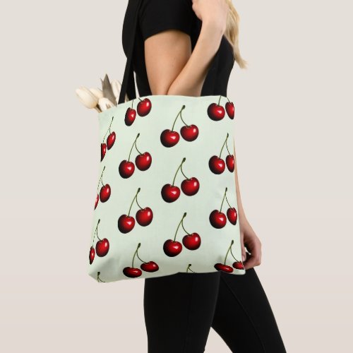 Red Cherries Tote Bag _ Your Colors