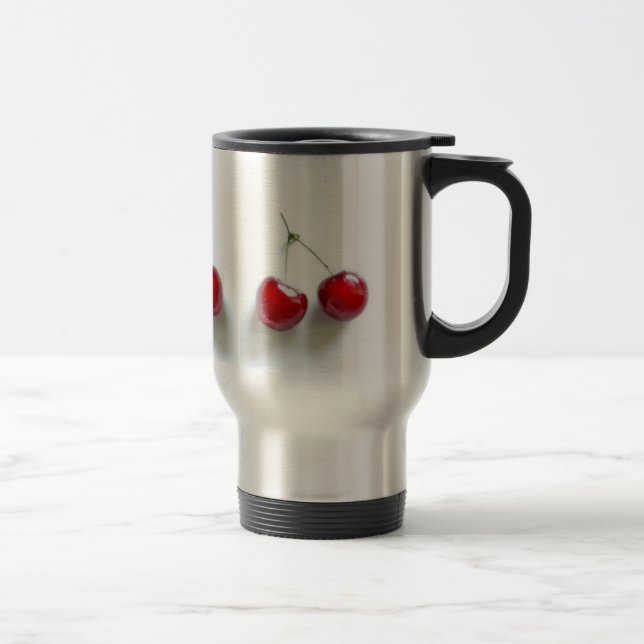 Red Cherries Travel Mug (Right)