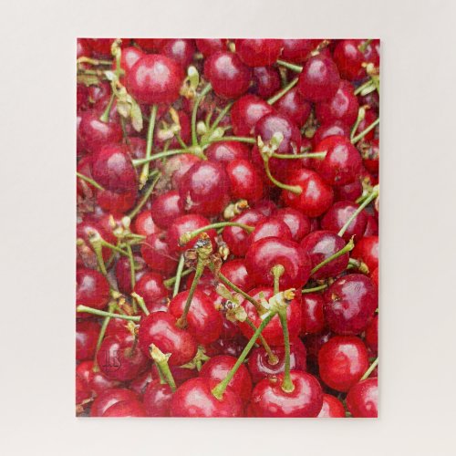 Red Cherries Watercolor Jigsaw Puzzle