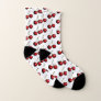 Red Cherries White Socks - Choose Colors