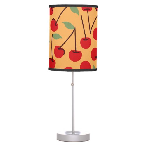 red cherry berries table lamp