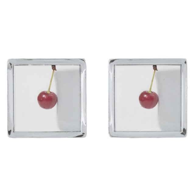 Red Cherry Berry Cufflinks (Front)