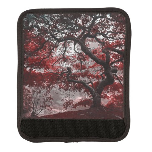 Red Cherry Blossom Tree Luggage Handle Wrap