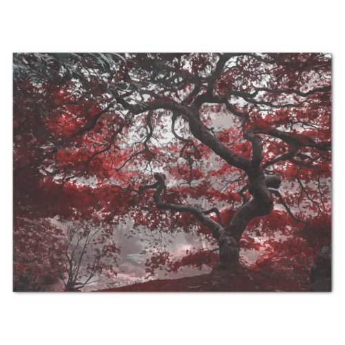 Red Cherry Blossom Tree  Tissue Paper