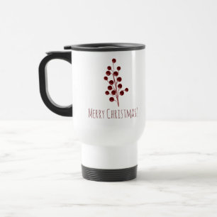 Red cherry christmas travel mug