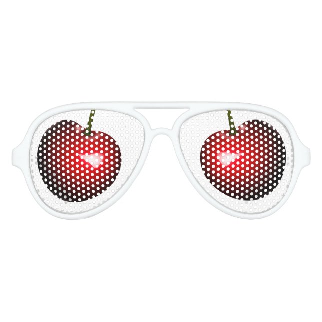 Red Cherry Eyes Funny Party Sunglasses (Front)
