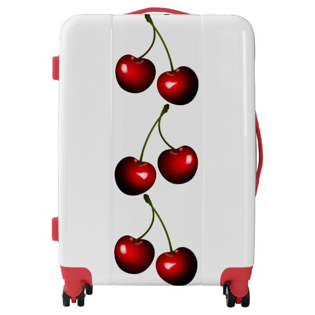 Red Cherry Luggage - Custom Colors (Front)
