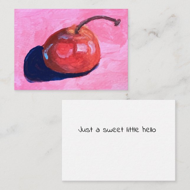 Red Cherry Mini Notecard (Front/Back)