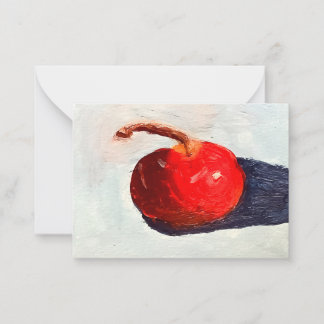 Red Cherry Note Card