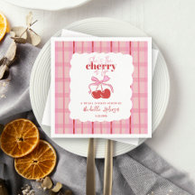 Red Cherry on Top Pink Bow Bridal Shower