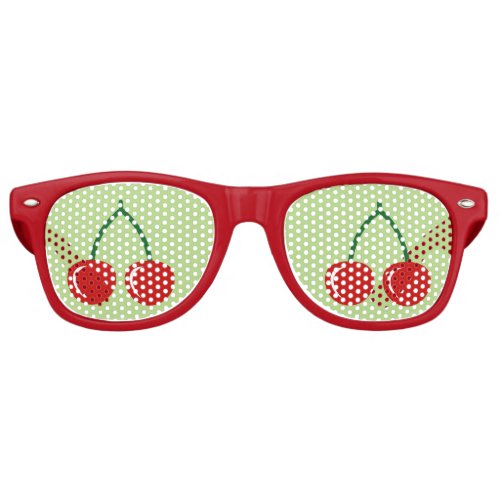 Red cherry party shades  Funny fruit sunglasses