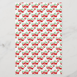 Red cherry pattern accessories - cherries by LeahG Stationery