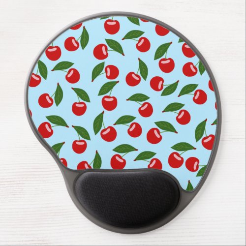 Red Cherry Pattern Gel Mouse Pad