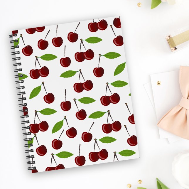 Red Cherry, Pattern Of Cherries, Leaves, Fruit Planner (Creator Uploaded)