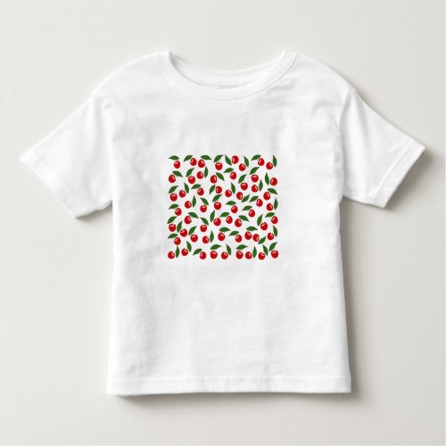 Red Cherry Pattern Toddler T_shirt