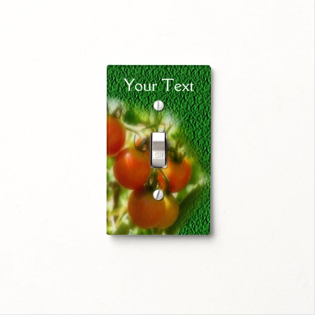 Red Cherry Tomatoes On The Vine Nature Light Switch Cover (In Situ)