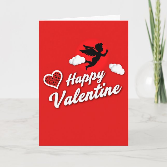 Red Cherub Valentine Card (Front)