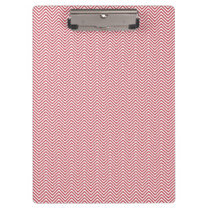 Red Chevron Clipboard Chic Office Organizer