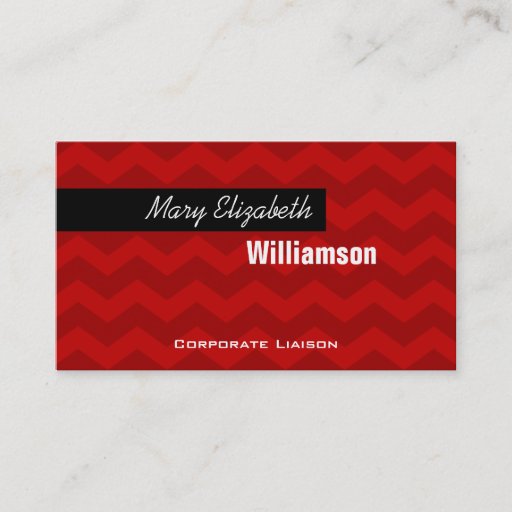 Customizable Red Chevron Modern Professional Business Cards