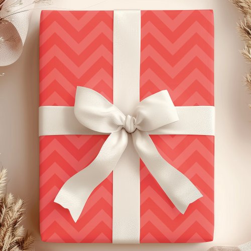 Red Chevron Zigzag Wrapping Paper