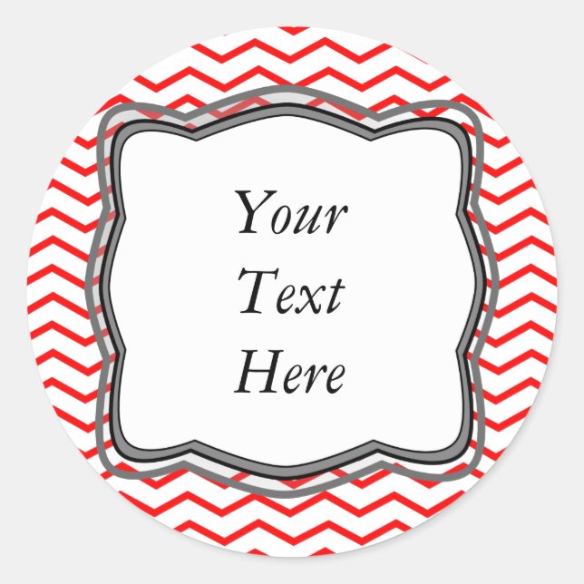 Red Chevrons Label Design (Front)
