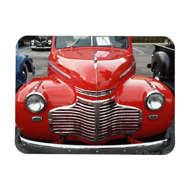 Red Chevy Coupe Magnet (Horizontal)
