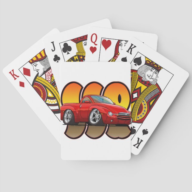 Red Chevy SSR Poker Cards (Back)