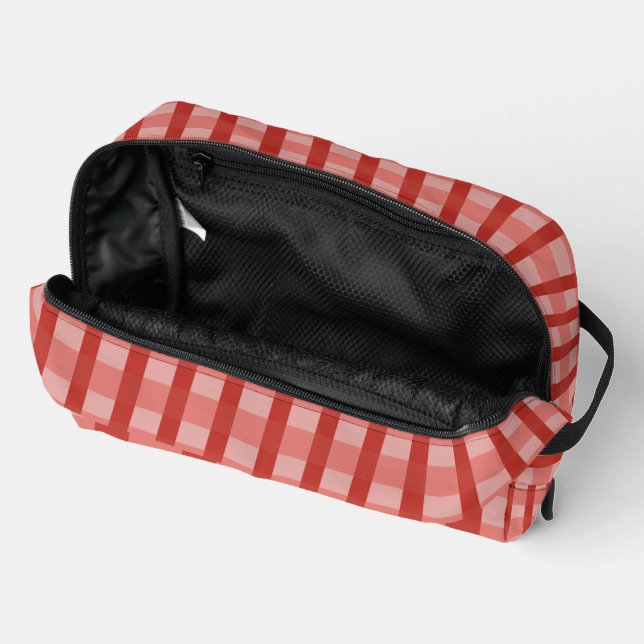 Red Chic Toiletry Bag – Bold & Functional (Open)