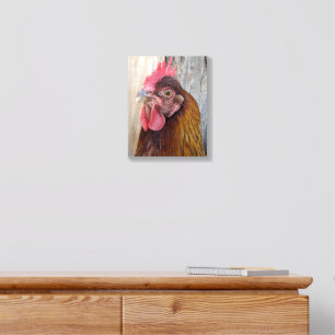 Red Chicken Hen Photo Foam Core Photo Tile