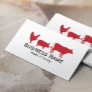 Red Chicken Pig & Cow Meats & Poultry Market Business Card