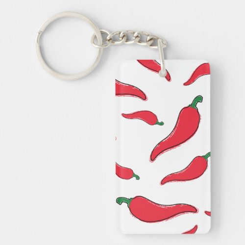 Red chile cayenne_pepper cartridge Spanish press Keychain