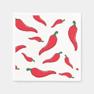 Red chile, cayenne-pepper cartridge. Spanish press Napkins