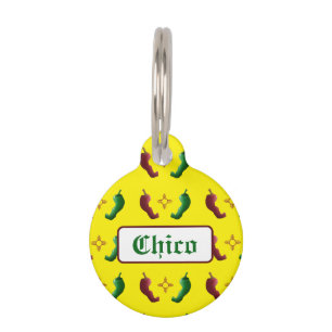 Red chile green chile zia sun pet ID tag