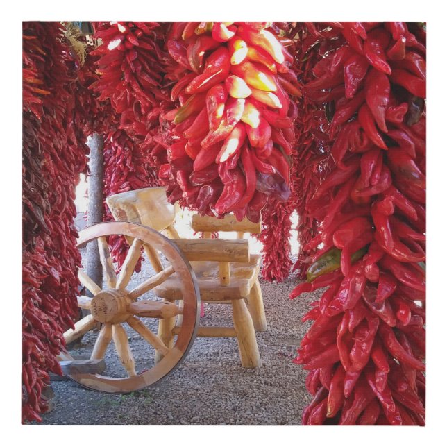 Red Chile Pepper Ristra on canvas art (Front)