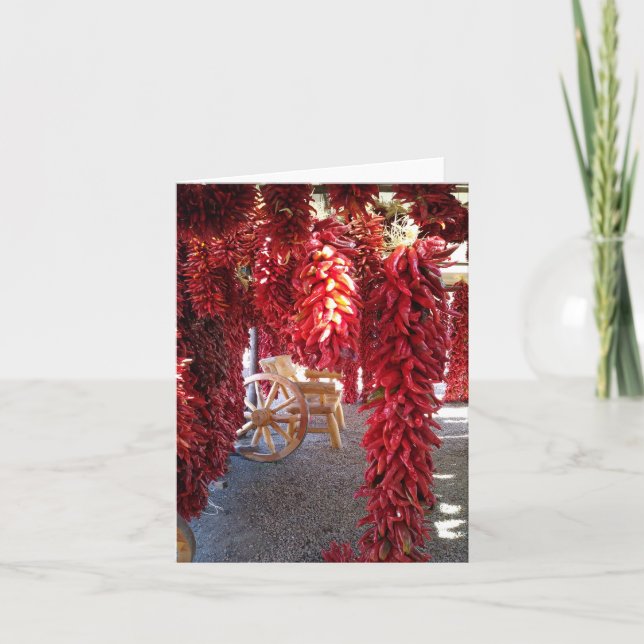 Red Chile Pepper Ristra Thank you card (Front)