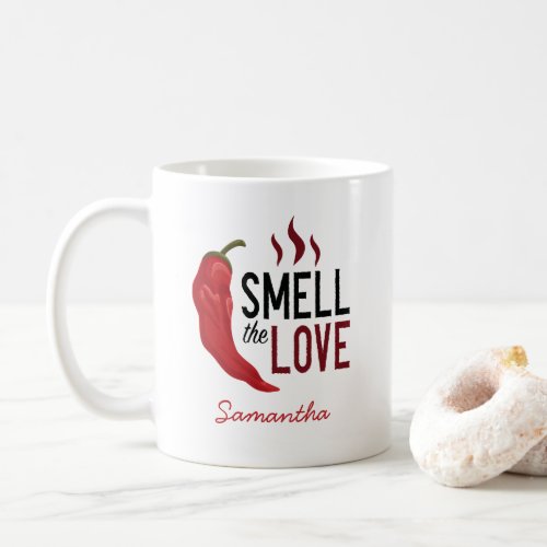 Red Chile Smell the Love Coffee Mug