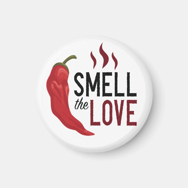Red Chile Smell the Love Magnet (Front)
