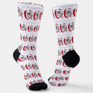 Red Chile Smell the Love Socks