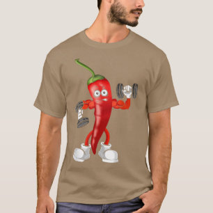 Red Chili, Bodybuilding Fitness Gym Gear Workout V T-Shirt