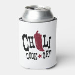 Red Chili Cook Off Competition Can Cooler at Zazzle