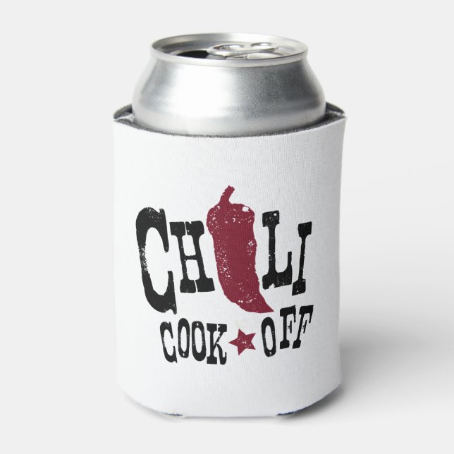 Red Chili Cook Off Competition Can Cooler (Can Front)