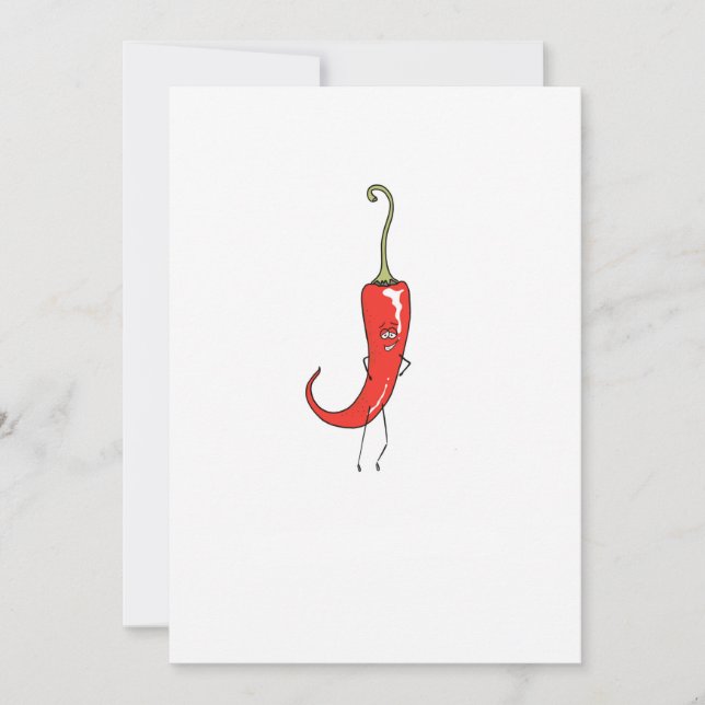 Red chili funny invitation (Front)