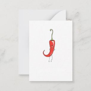 Red chili funny note card