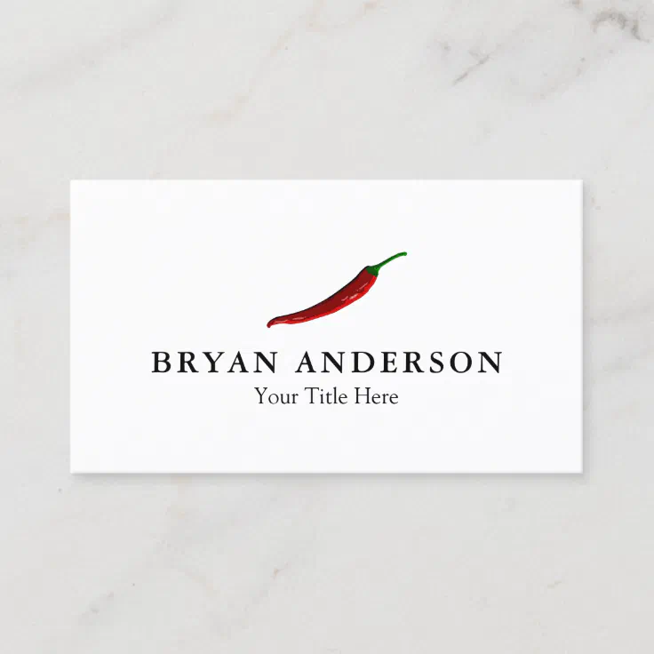 Red Chili Pepper Business Card Zazzle