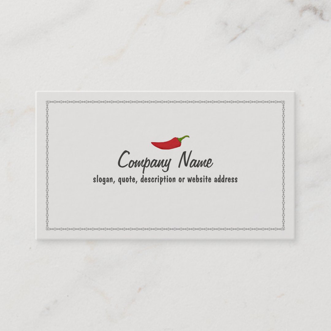 Red Chili Pepper Business Card Zazzle
