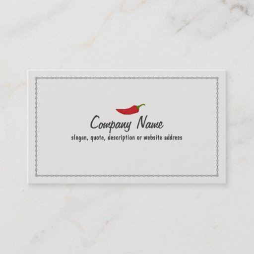 Customizable Red Chili Pepper  Business Card